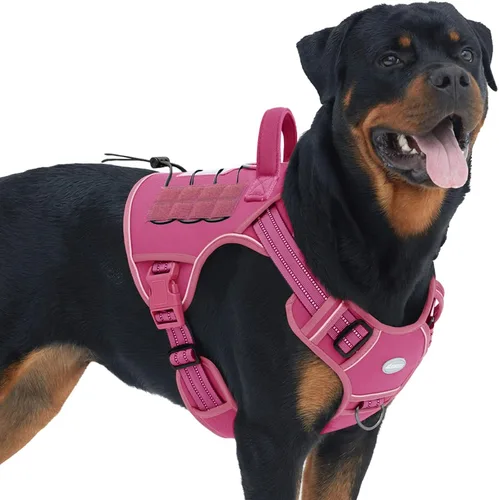 Vista 66 de Auroth - Arnés táctico para perros pequeños y medianos, sin tirones, arnés ajustable para mascotas, reflectante, K9, entrenamiento, trabajo