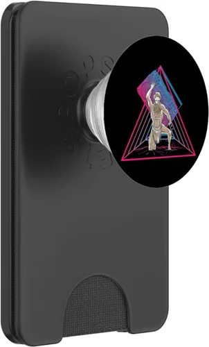 Vista 8 de Ghettoblaster God Aesthetic Geometry Synthwave Vaporwave PopSockets Adhesive PopGrip