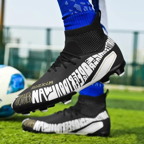 Vista 5 de LIULIULIFE Zapatos de fútbol para hombre, zapatos de fútbol para niños, zapatos de fútbol atléticos juveniles, zapatos de fútbol para estudiantes