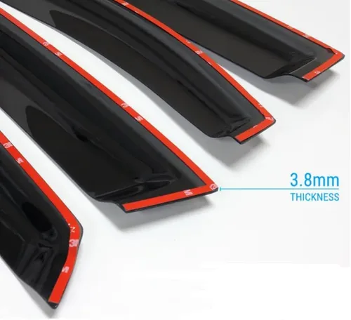 Vista 2 de Generic Visera de ventilación solar para ventana, deflectores de lluvia para Chevy Equinox 2010-2017, color negro