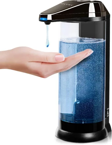 Vista 10 de Secura - Dispensador de jabón automático de 17 oz, funciona con baterías, dispensador de jabón sin contacto con control de volumen ajustable