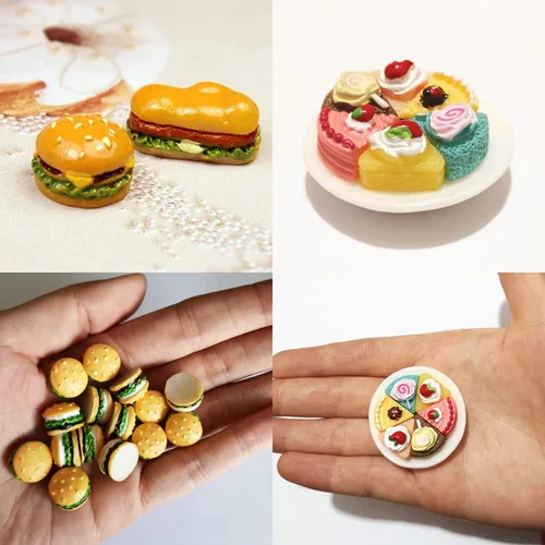 Vista 4 de Botellas en miniatura de bebida de comida para jugar al juego de cocina (10 botellas + 10 comidas (aleatorias))