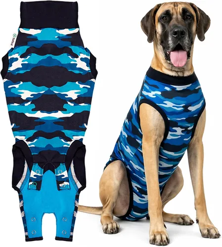 Vista 19 de Traje de recuperación Suitical para perros, de color negro, XXS, Negro