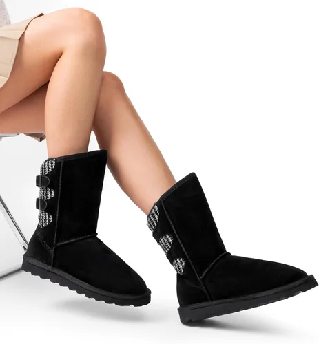 Vista 6 de DREAM PAIRS - Botas modernas para nieve de media caña para mujer