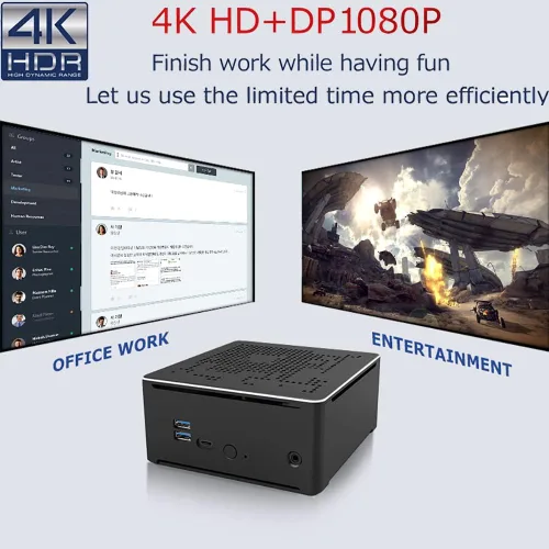 Vista 4 de Kinhank Super Console X PC Box Retro Video Game Console Built-in 120000 Games Win 10 Batocera 33 in 1 4K Dual Screen Output Compatible with