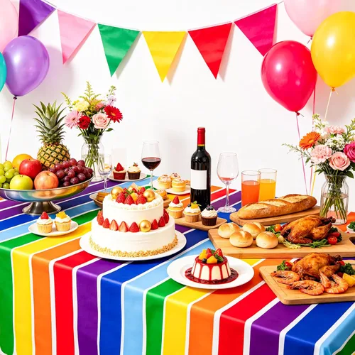 Vista 3 de PHOGARY Paquete de 3 manteles con temática de arco iris para decoración de fiestas, manteles rectangulares de plástico desechables, mantel de fiesta