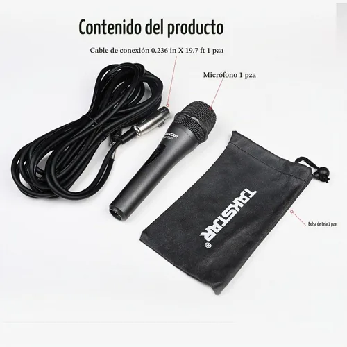 Vista 7 de TAKSTAR Micrófono vocal dinámico cardioide, micrófono de mano de escenario