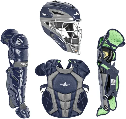 Vista 29 de All-Star Eje S7 de 9 a 16 años – Kit de equipo de captura de béisbol (incluye casco, protector de pecho, protectores de piernas), cumple con NOCSAE