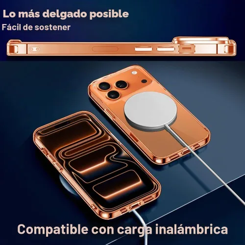 Vista 5 de Funda compatible con iPhone 17 Pro Max con protector de pantalla y protector de lente de cámara, [no se pone amarillento]