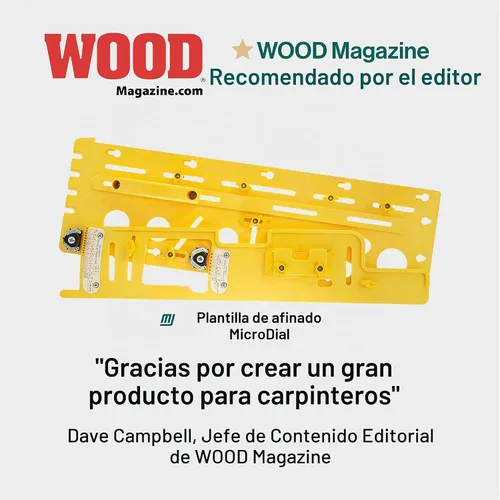Vista 9 de Plantilla para corte oblicuo para carpintería (funciona con el GRR-RIPPER), de Microdial