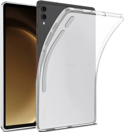 Vista 7 de Funda compatible con Galaxy Tab S9 Ultra/Tab S10 Ultra SM-X910, ultra delgada, suave, transparente mate TPU transparente funda trasera compatible