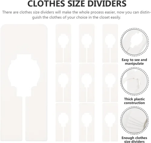 Vista 4 de 10 separadores de ropa separadores de suspensión de armario para una fácil organización para guardarropa y tiendas de ropa