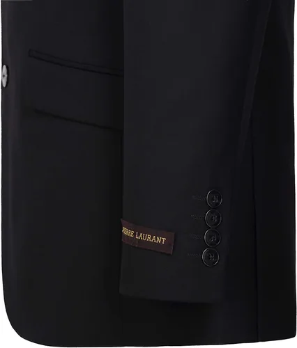 Vista 4 de P&L Traje de hombre ajustado de 2 piezas para negocios, boda, baile de graduación, chaqueta de primera calidad, conjunto de chaqueta y pantalones