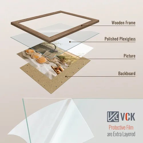 Vista 159 de VCK Marcos para póster de madera maciza de 22.375 x 34 pulgadas, marco de fotos A1 negro con montaje en pared, paquete de 3