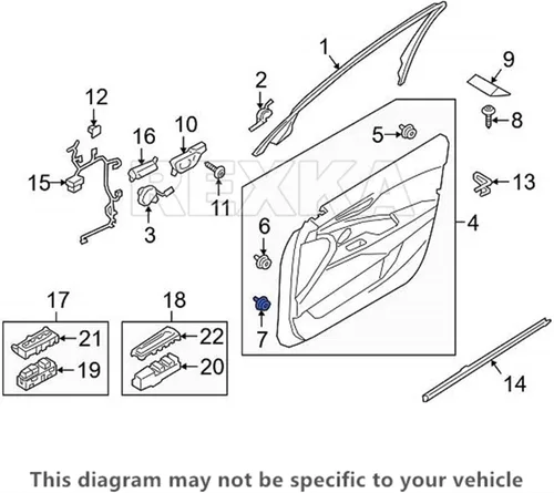 Vista 6 de Rexka 10 piezas de 0.315 in de orificio para puerta de panel de retención de clip de sujeción compatible con Hyundai Kia 82315-38000