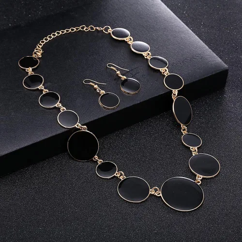 Vista 6 de DL DiLiCa Conjunto de collar y pendientes para mujer con colgante para niña