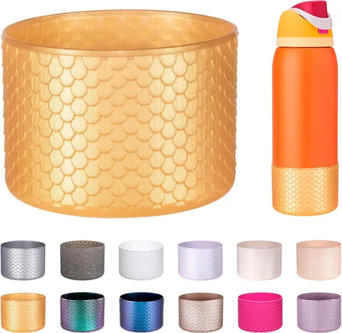 Vista 40 de Funda de Silicona para Botella de Agua Owala de 24oz, Manga Protectora Antideslizante Brillante para Botella de Agua Owala que Protege las Botellas