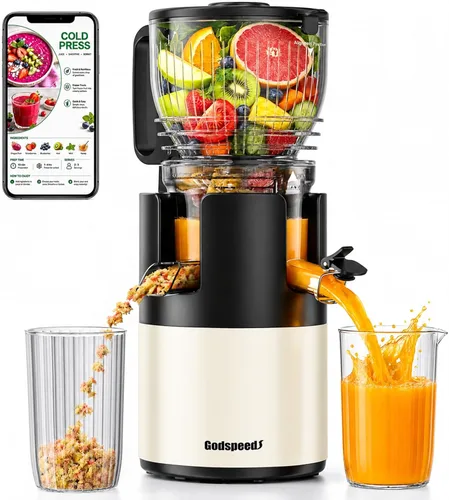 Vista 11 de Godspeeds® Smoothpress® Máquina exprimidora de prensado en frío de 6 pulgadas Negro
