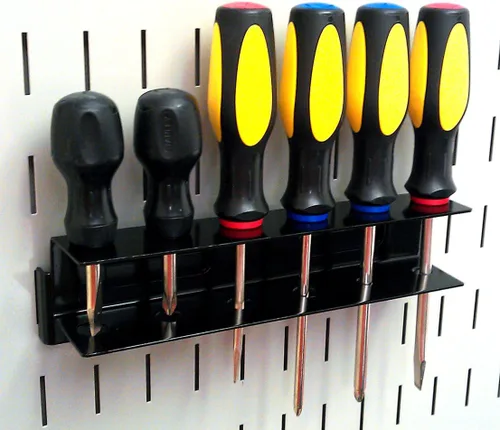 Vista 4 de Juego de accesorios ranurados Wall Control para estación de trabajo, negro, KT-400-WRK B