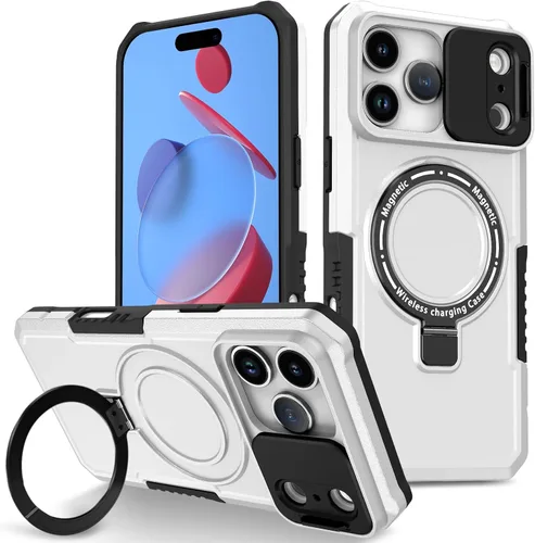 Vista 11 de Funda magnética para iPhone 11, soporte de anillo con ventana corrediza, funda protectora mate a prueba de golpes para iPhone 11 6.1, fundas