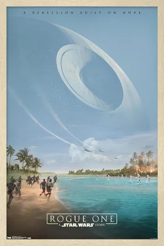 Vista 7 de Trends International Star Wars: Rogue One - Teaser Wall Poster, 14.725" x 22.375", Barnwood Framed Version
