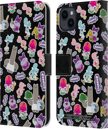 Vista 8 de Head Case Designs Chowder - Funda de piel con licencia oficial de Chowder: serie animada con gráficos artísticos, compatible con Apple iPhone 15 Plus