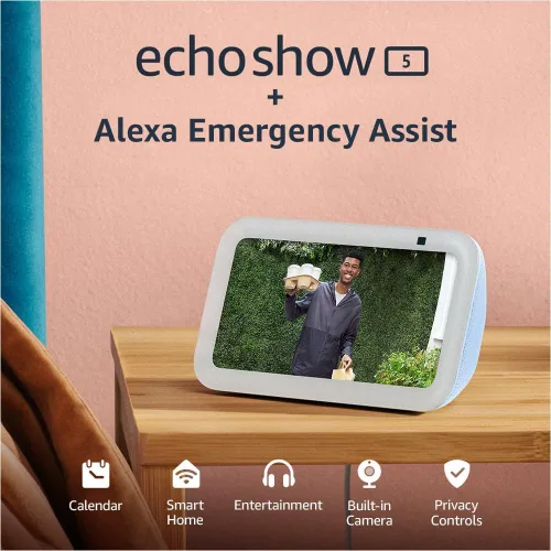 Vista 11 de Amazon Echo Show 5 (modelo más reciente), Pantalla inteligente con 2x bajo y sonido claro, Carbón