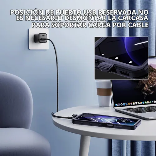 Vista 8 de Funda para Motorola Moto G 5G 2025 con protector de pantalla integrado, resistente a prueba de agua, de cuerpo completo, a prueba de polvo, a prueba