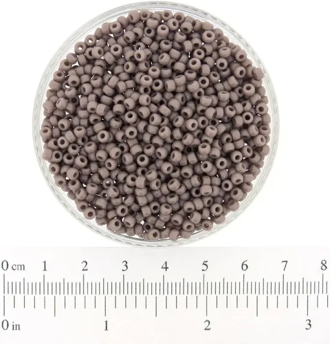 Vista 4 de Miyuki Cuentas redondas de semillas Rocaille Tamaño 8/0 0.78 oz Malva opaca