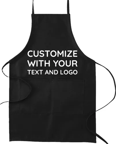 Vista 18 de Delantales personalizados. Delantal de chef ideal para camarera y uso en la cocina Ideal for Waitress, Kitchen Use Rojo