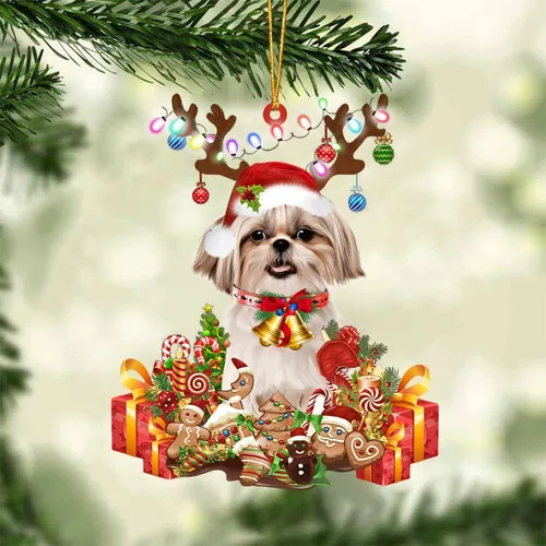 Vista 73 de Nazenti Adorno de Navidad personalizado de reno de Alaskan Malamute – Adorno de perro personalizado para amantes de las mascotas, acrílico plano