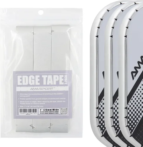 Vista 76 de PICKLETECH Cinta de protección de pala de pickleball – Protector de borde de cabeza de paleta – Cinta de protección de borde de raqueta ajuste