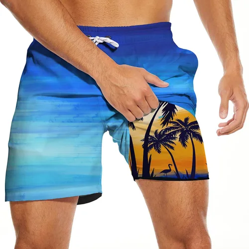 Vista 5 de AUISS Traje de baño para hombre, diseño de calavera con bandera estadounidense, pantalones cortos de natación con bandera de Estados Unidos