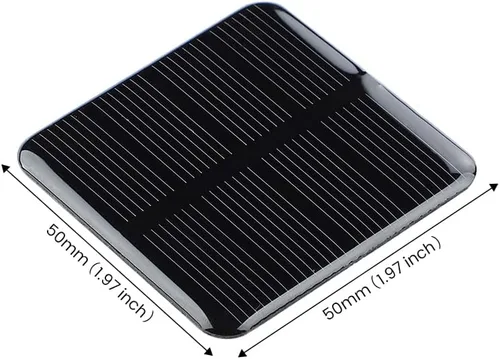 Vista 3 de 10 unids Mini células solares monocristalinas Kit de sistema solar 1.969 in X 50mm/1.96" X 1.96" 2V 160MA para paneles solares de carga DIY