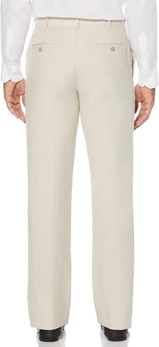 Vista 3 de Cubavera Pantalón de vestir de mezcla de lino con frente plano para hombre talla de la cintura 30 - 54 grande y alto