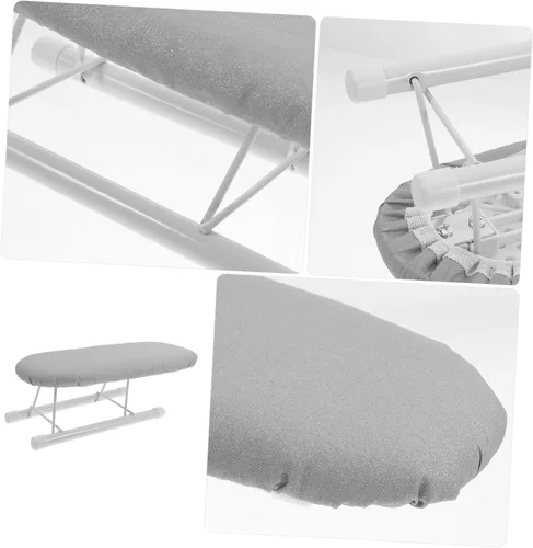 Vista 3 de MERRYHAPY Tabla de planchar plegable con soporte de hierro, tabla de planchar portátil con cubierta resistente al calor, pequeña tabla de planchar
