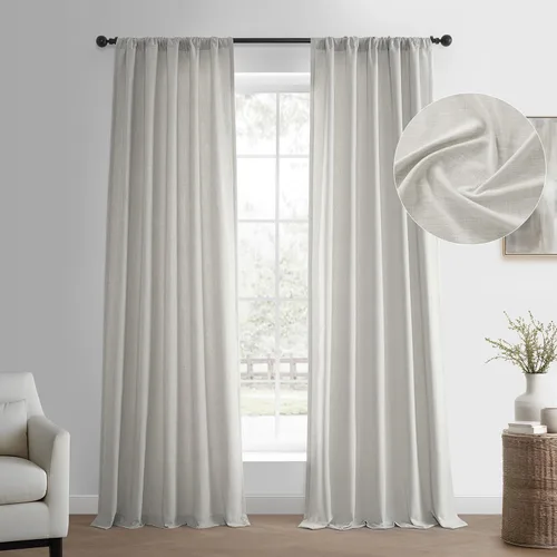 Vista 11 de HPD Half Price Drapes - Cortinas básicas de lino sintético de 84 pulgadas de largo, par de 2 paneles - 50 pulgadas de ancho x 84 pulgadas de largo
