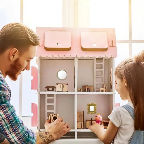 Vista 9 de Totority - Mini espejo clásico, accesorio para casa de muñecas para modelos de micro escena, modelo de espejo en miniatura para decoración de mini