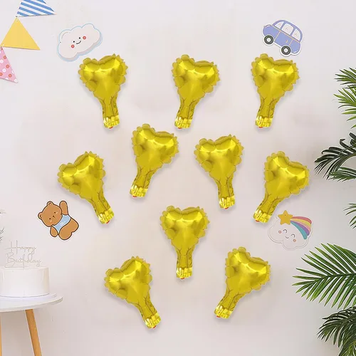 Vista 5 de 100 globos en forma de corazón de 5 pulgadas, globos de aluminio de Mylar de papel de aluminio para decoración de mujeres y niñas, día de San