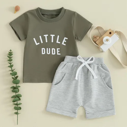 Vista 37 de Conjunto de camiseta de manga corta para bebé niño y niña, camiseta de manga corta, pantalones cortos casuales, ropa para recién nacidos, 6, 12, 18