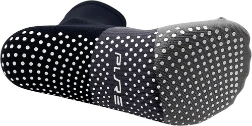 Vista 4 de Pure Athlete Grip Socks Soccer - Calcetines antideslizantes para hombre, color negro 3 pares - negro-gris