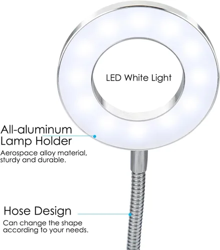Vista 6 de Maquillaje, USB Maquillaje Tatuaje Lámpara LED, Lámparas de Belleza, Microblading Luz Belleza con Abrazadera LED Lámpara de Escritorio para Cejas