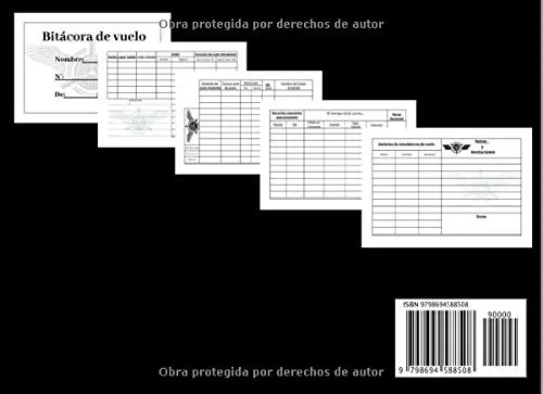 Vista 2 de Registro de vuelo piloto Cuaderno de bitácora (conforme a la EASA) para pilotos profesionales, privados o aficionados