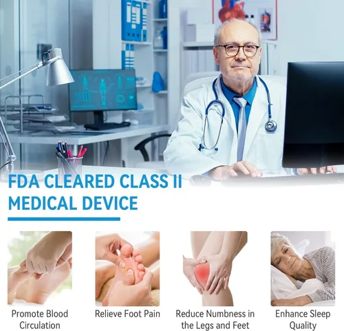 Vista 4 de OSITO Estimulador de circulación de pies, mejora la circulación del pie, masajeador de pies EMS y máquina de terapia corporal, alivia el dolor