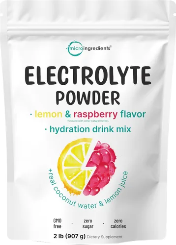 Vista 11 de Micro Ingredients Electrolitos en polvo, 1 libra (69 porciones) Sin azúcar Sabor a uva Sweet Concord Mezcla de bebida de hidratación de 1,000