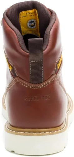 Vista 3 de CAT Botas impermeables de cuña con puntera de acero para hombre Reclaimer, Sudan marrón