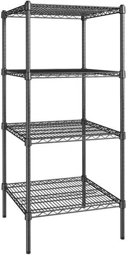 Vista 118 de Kit de 4 estantes de epoxi verde NSF de 21 x 72 pulgadas con postes de 86 pulgadas, estantería de almacenamiento resistente, kit de estantería