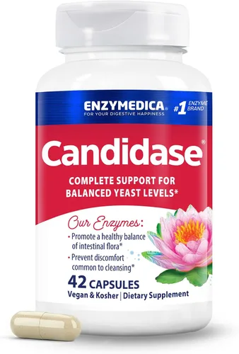 Vista 10 de Enzymedica, Candidase, Enzimas para Apoyo de Limpieza Suave, Salud Intestinal, 120 Unidades Enzymes for Gentle Cleansing Support for Men & Women