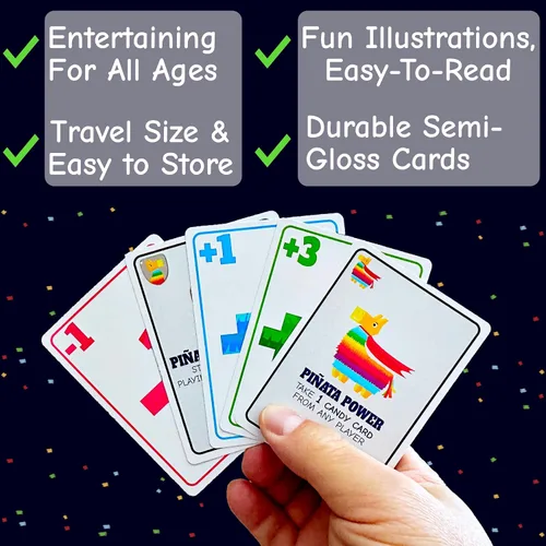 Vista 3 de 3, 2, 1, Piñata! - Divertido juego de cartas familiar para niños y adultos - Juego de fiesta de ritmo rápido para noche de juegos - A partir de 7