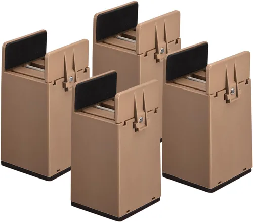 Vista 9 de uxcell Elevadores de cama de 2 pulgadas con abrazadera de tornillo ajustable, 4 elevadores de muebles para cama, escritorio, sofá, mesa, apto